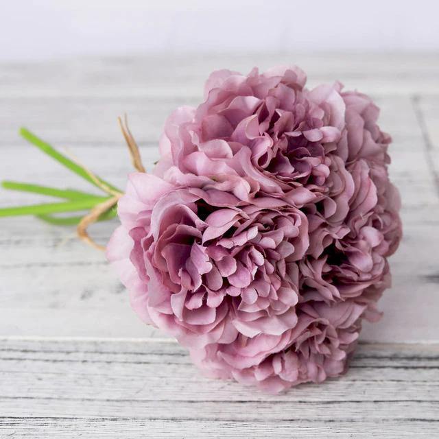 5-Piece Silk Faux Peonies Artificial Flowers