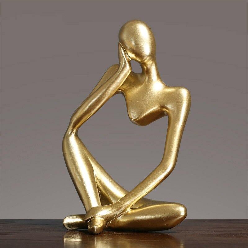 Abstract Thinker Figurine Sculpture