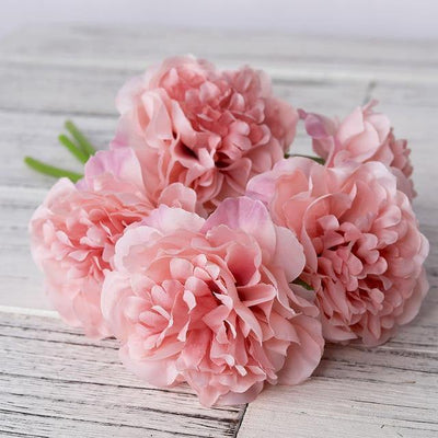 5-Piece Silk Faux Peonies Artificial Flowers