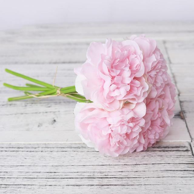 5-Piece Silk Faux Peonies Artificial Flowers