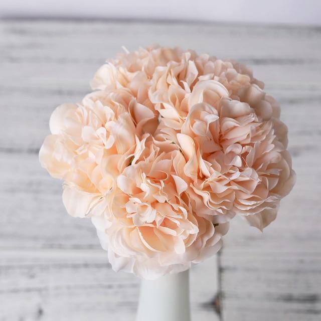 5-Piece Silk Faux Peonies Artificial Flowers