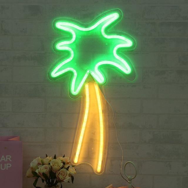 Palm Tree Neon Wall Art