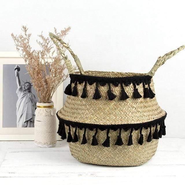 Boho Seagrass Wicker Basket