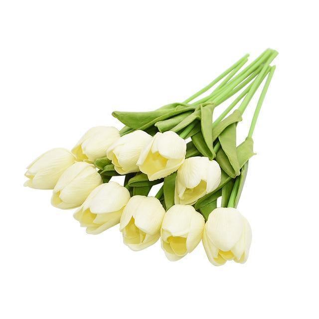 10-Piece Faux Tulips Artificial Flowers