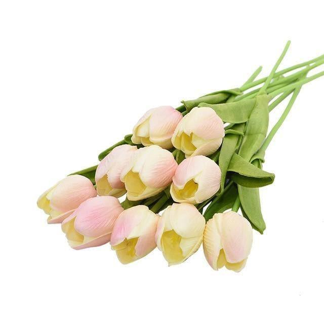 10-Piece Faux Tulips Artificial Flowers