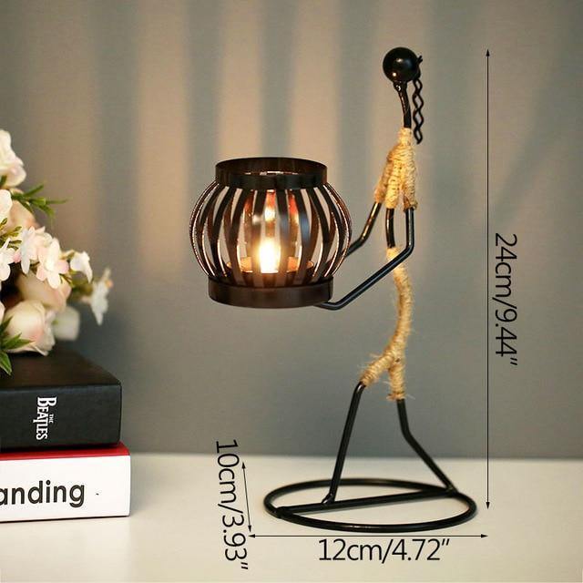 Abstract Figurine Metal Candle Holder