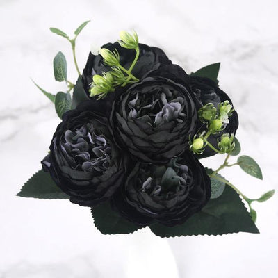 9-Piece Silk Faux Peonies Artificial Flowers