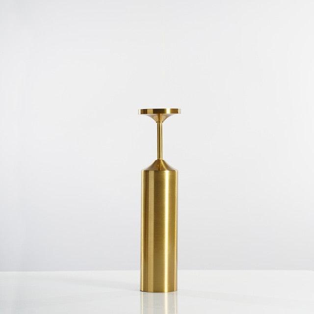 Gold Pillar Candle Holders