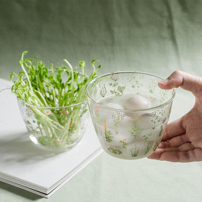 Flora Glass Mug + Cup